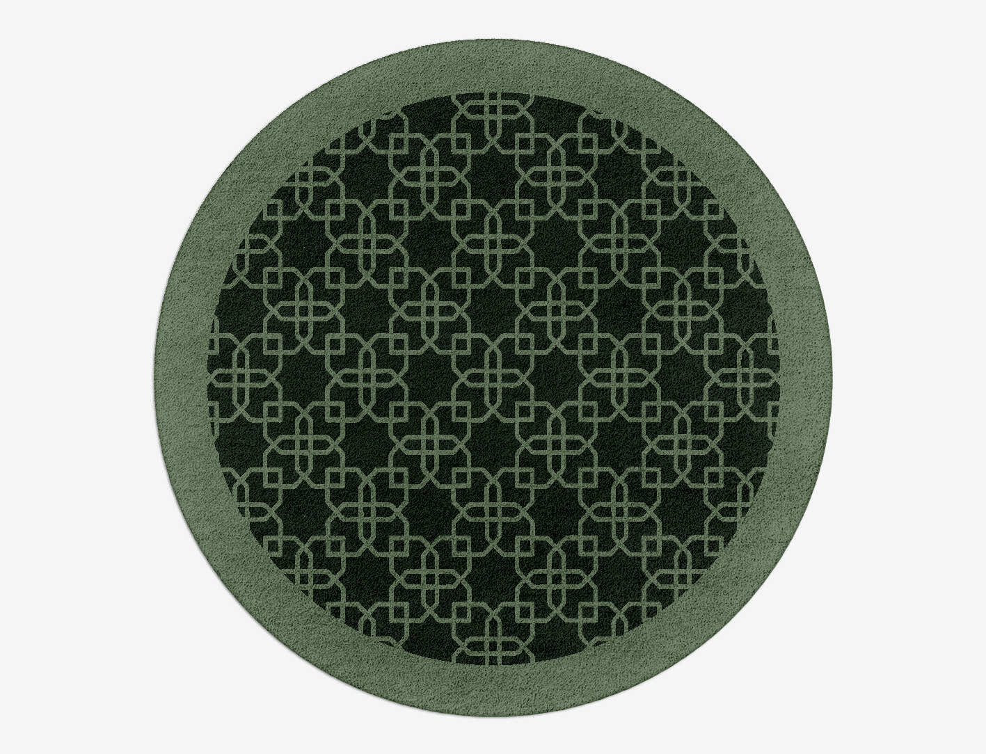 Symmetria Geometric Round Hand Tufted Pure Wool Custom Rug by Rug Artisan
