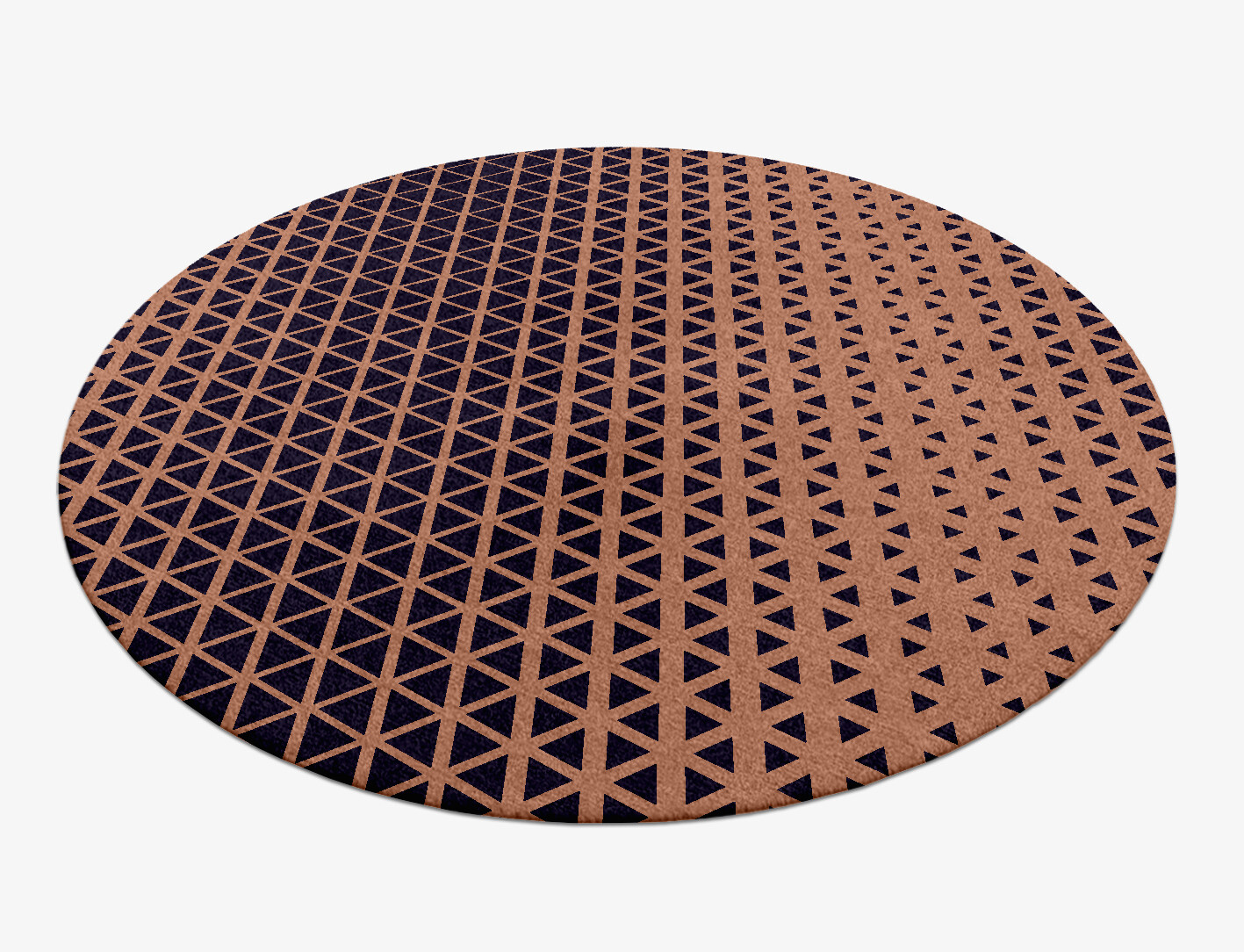 Synchronize Geometric Round Hand Knotted Tibetan Wool Custom Rug by Rug Artisan