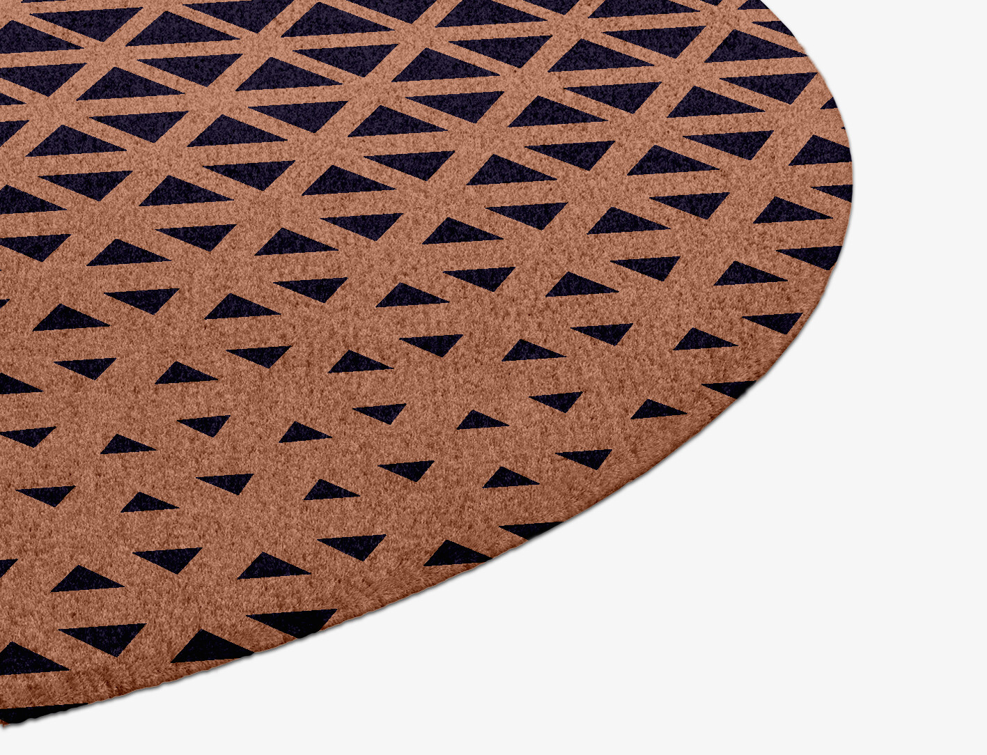 Synchronize Geometric Round Hand Knotted Tibetan Wool Custom Rug by Rug Artisan