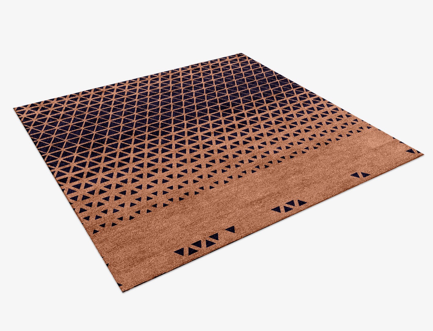 Synchronize Geometric Square Hand Knotted Bamboo Silk Custom Rug by Rug Artisan