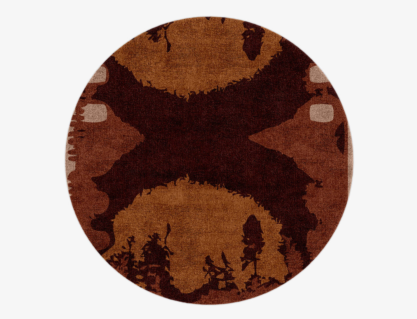 Talkie Abstract Round Hand Knotted Bamboo Silk Custom Rug by Rug Artisan