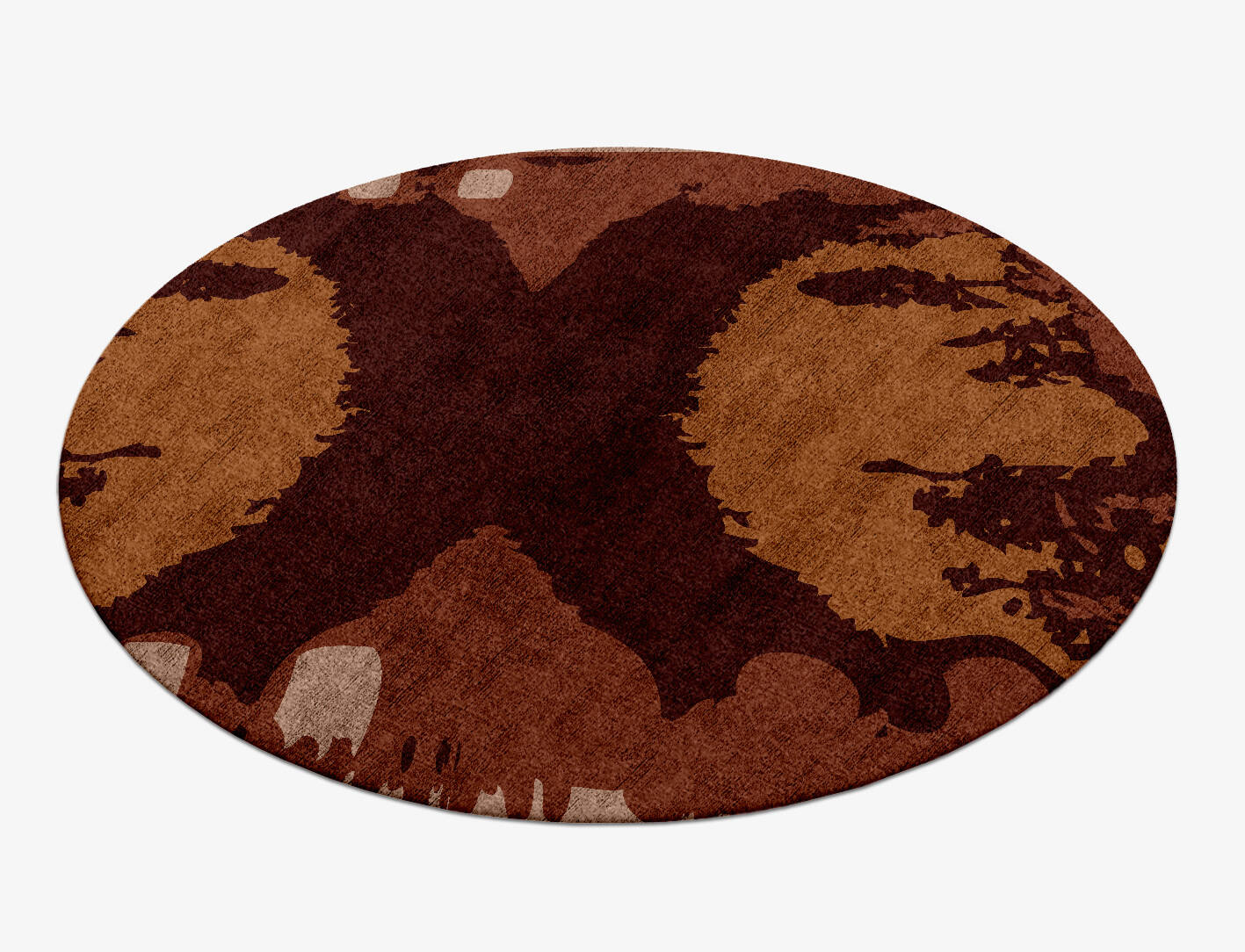 Talkie Abstract Round Hand Knotted Bamboo Silk Custom Rug by Rug Artisan