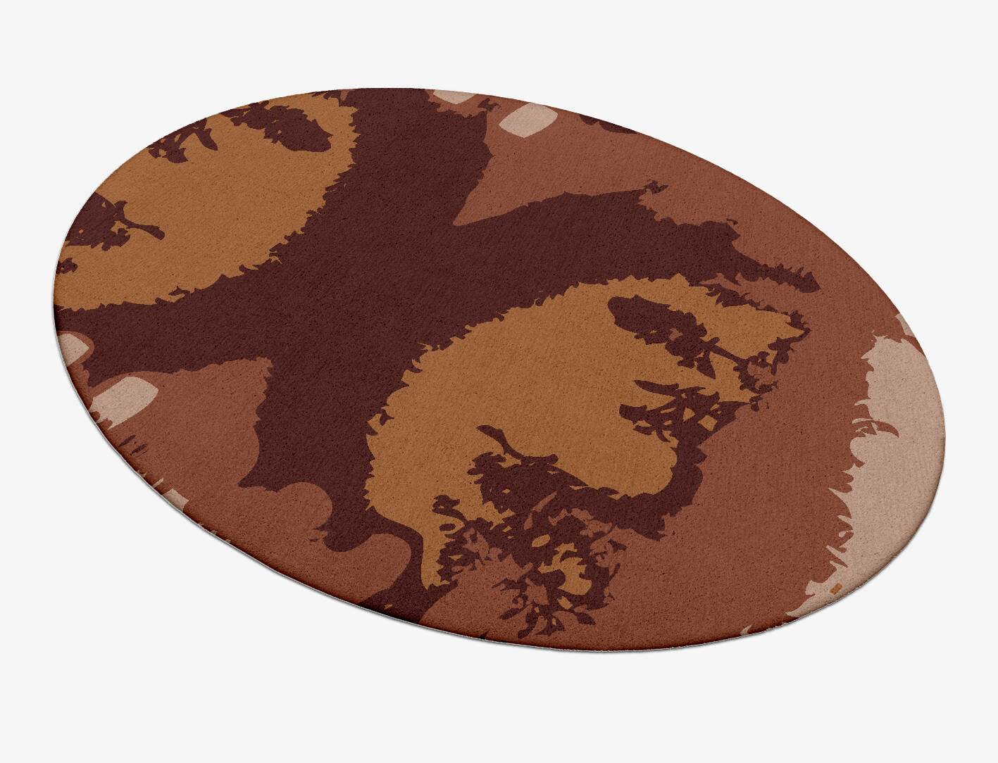 Talkie Abstract Oval Hand Tufted Pure Wool Custom Rug by Rug Artisan