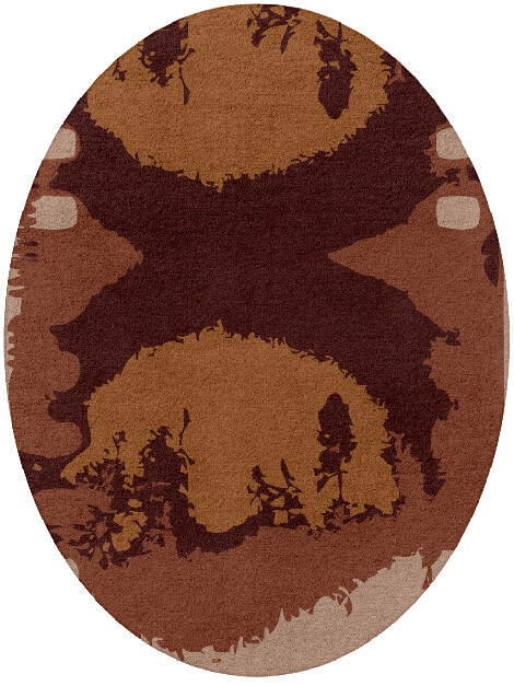 Talkie Abstract Oval Hand Tufted Pure Wool Custom Rug by Rug Artisan
