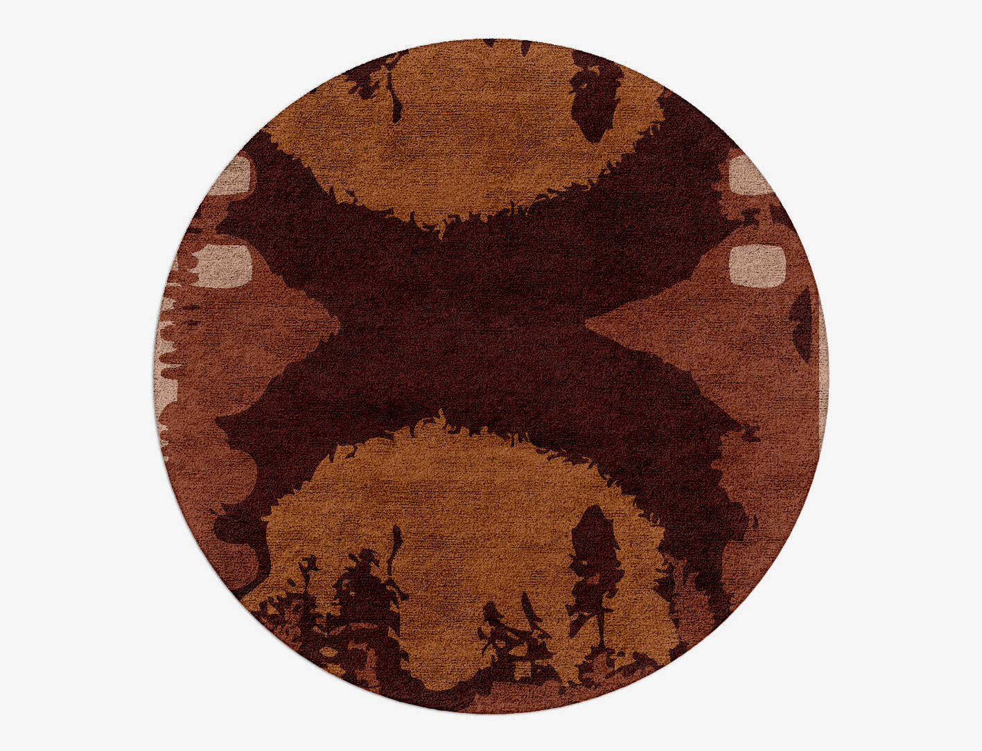 Talkie Abstract Round Hand Tufted Bamboo Silk Custom Rug by Rug Artisan