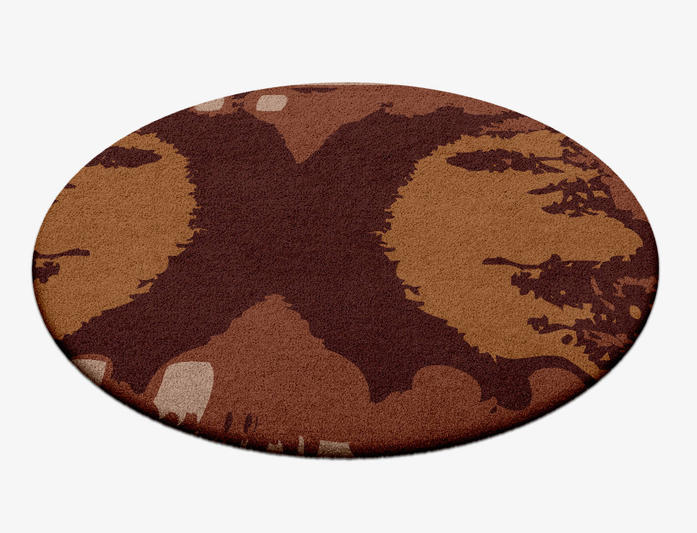 Talkie Abstract Round Hand Tufted Pure Wool Custom Rug by Rug Artisan