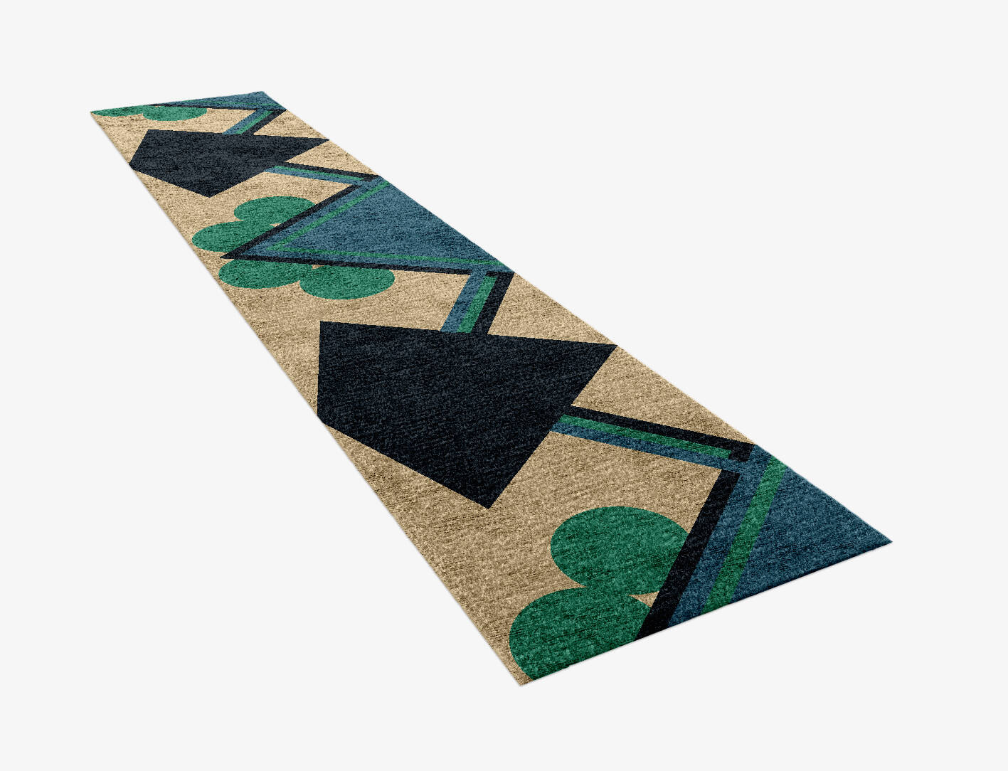 Tangent Kid Runner Hand Knotted Bamboo Silk Custom Rug by Rug Artisan