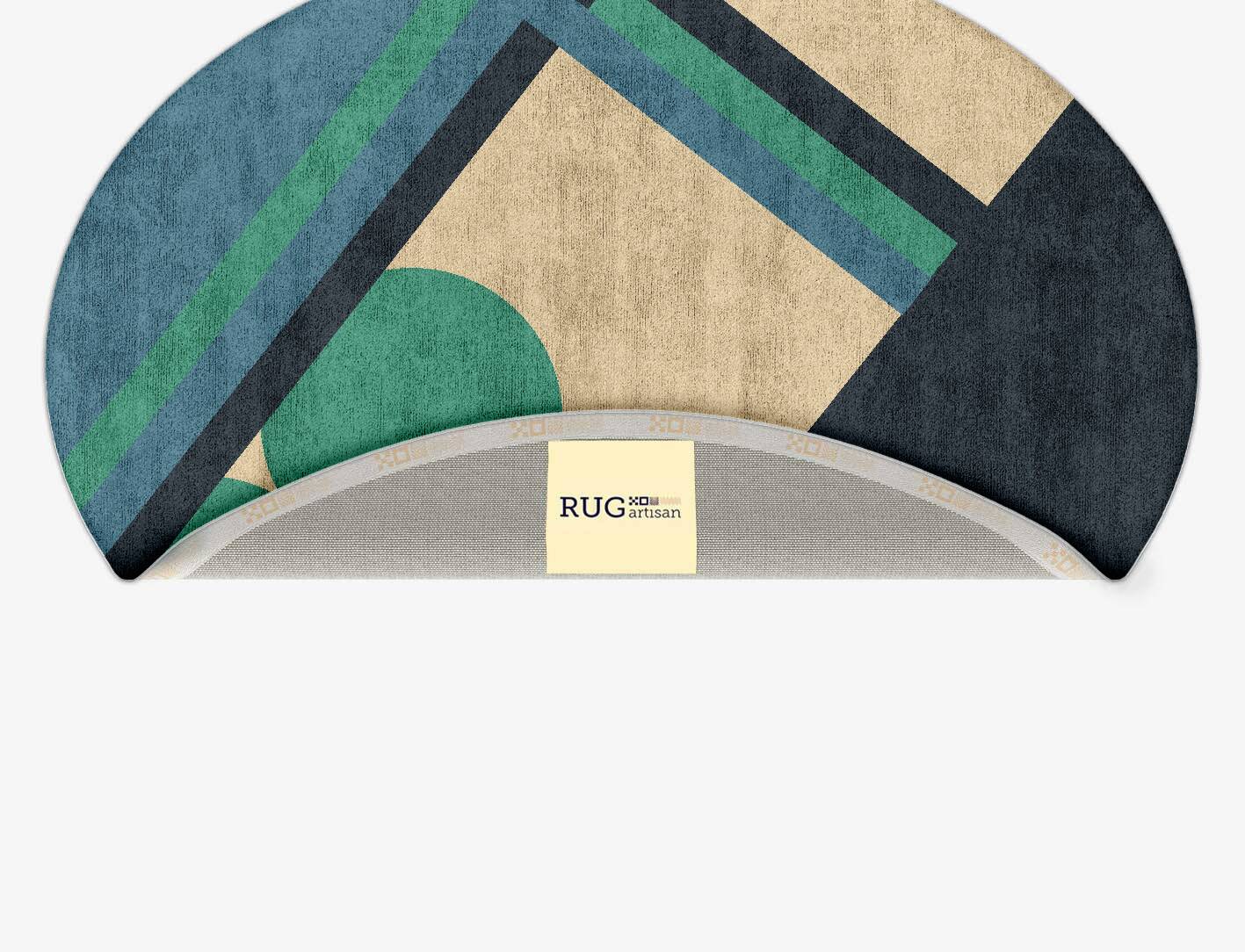 Tangent Kid Oval Hand Tufted Bamboo Silk Custom Rug by Rug Artisan