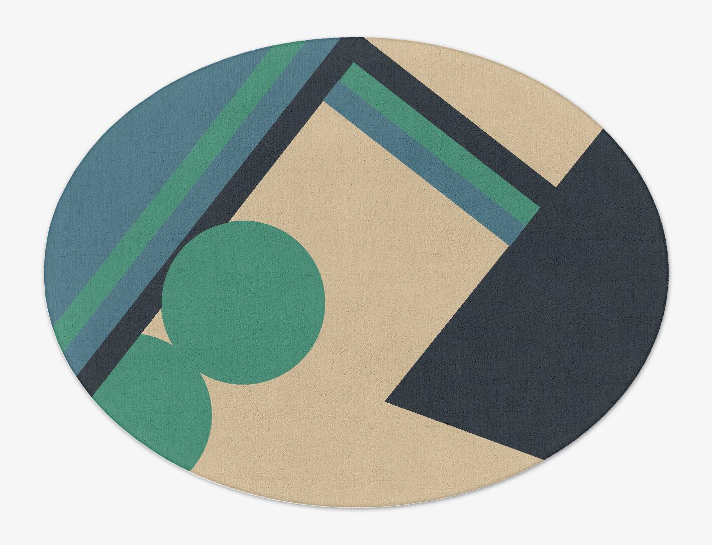 Tangent Kid Oval Hand Tufted Pure Wool Custom Rug by Rug Artisan