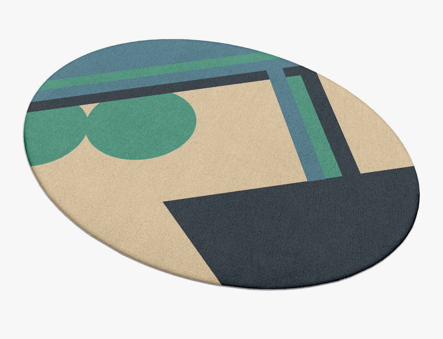 Tangent Kid Oval Hand Tufted Pure Wool Custom Rug by Rug Artisan