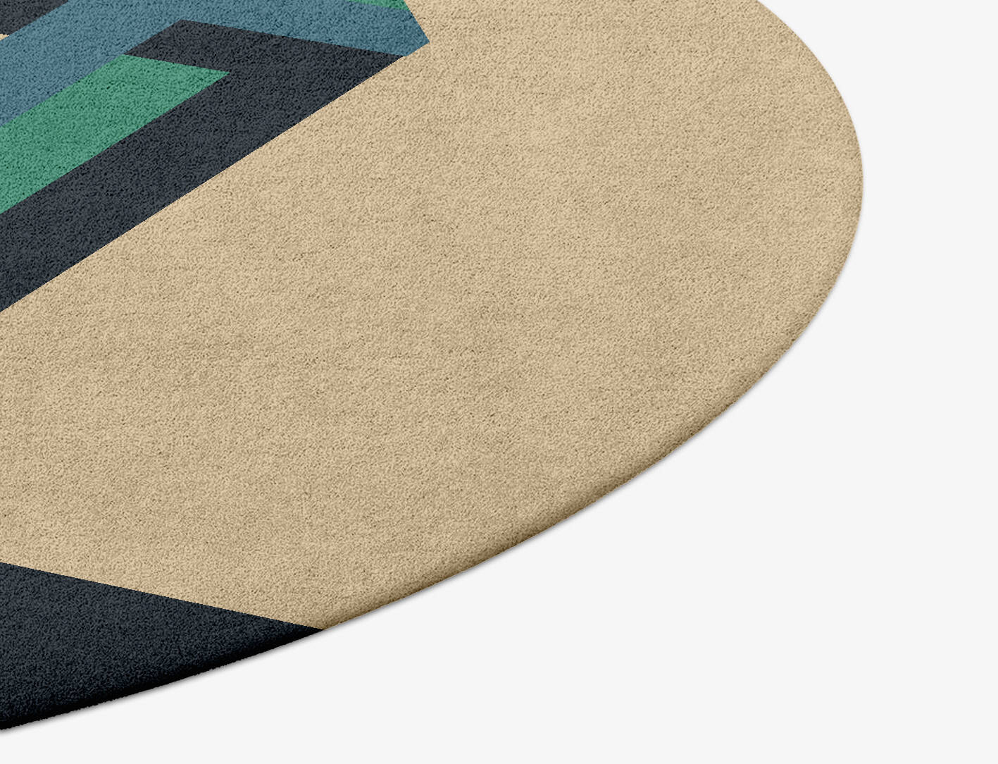 Tangent Kid Round Hand Tufted Pure Wool Custom Rug by Rug Artisan
