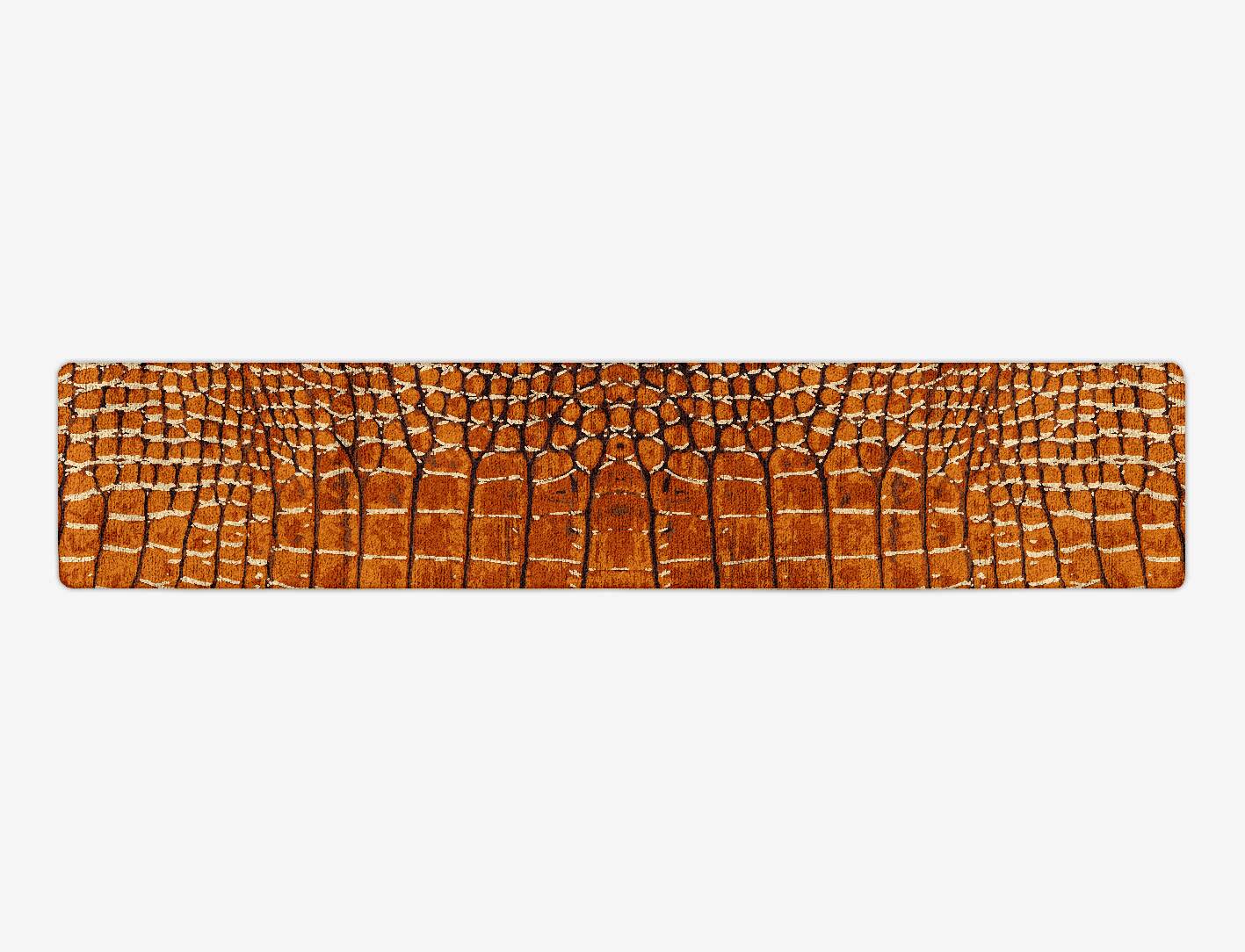 Tanned Hide Animal Prints Runner Hand Tufted Bamboo Silk Custom Rug by Rug Artisan