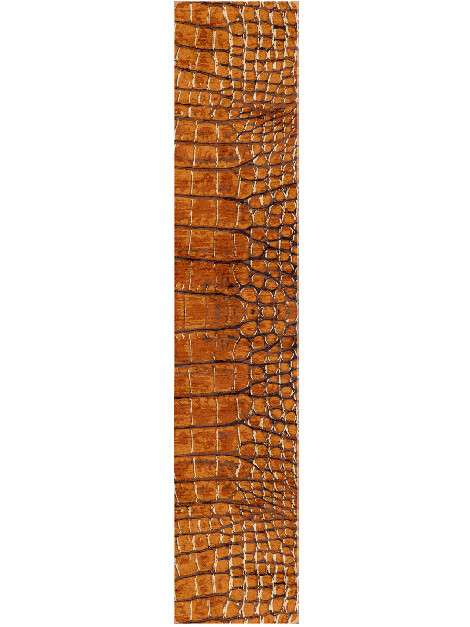 Tanned Hide Animal Prints Runner Hand Tufted Bamboo Silk Custom Rug by Rug Artisan
