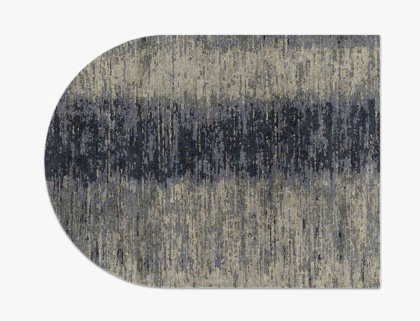 Tape Gradation Arch Hand Knotted Bamboo Silk Custom Rug by Rug Artisan