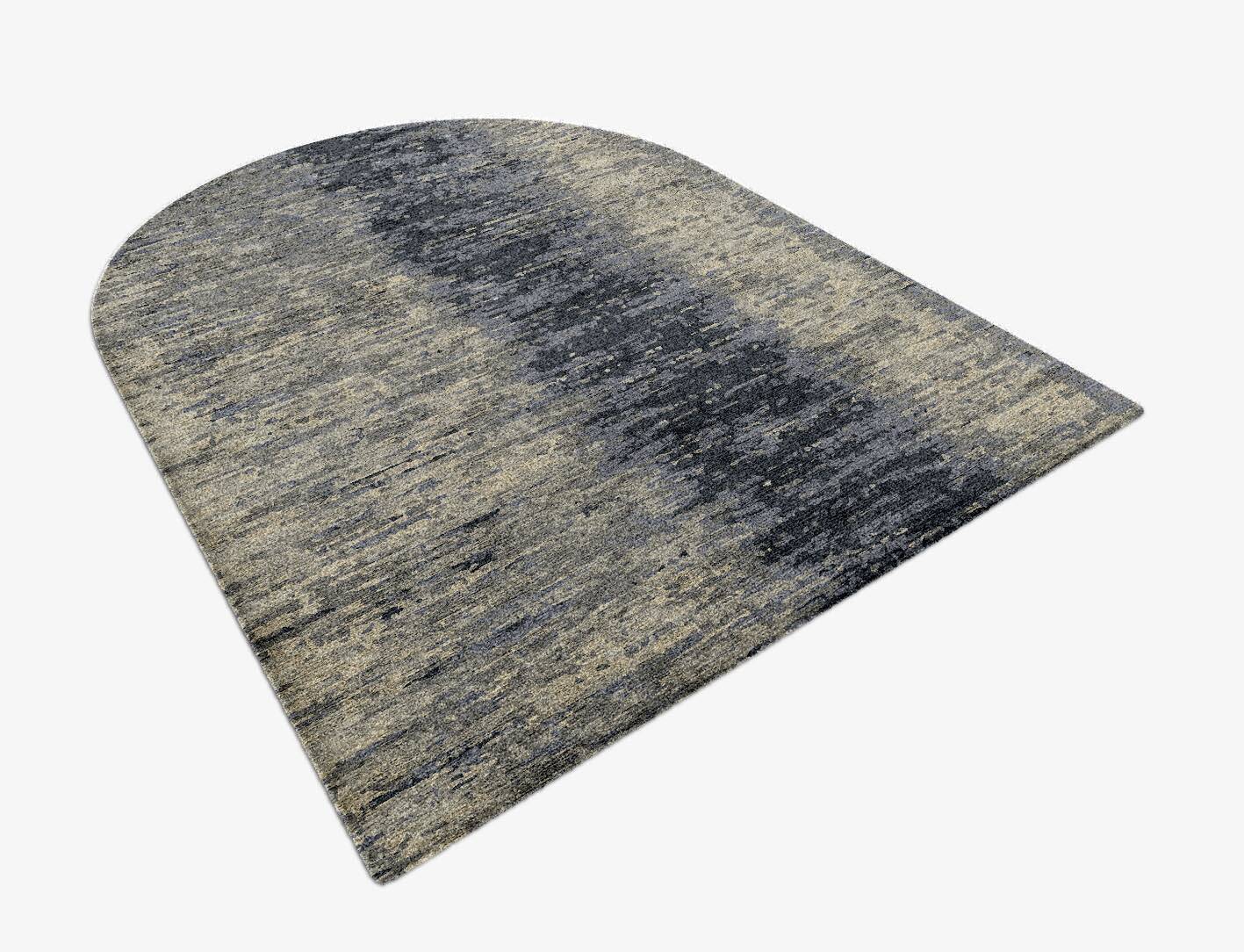 Tape Gradation Arch Hand Knotted Bamboo Silk Custom Rug by Rug Artisan