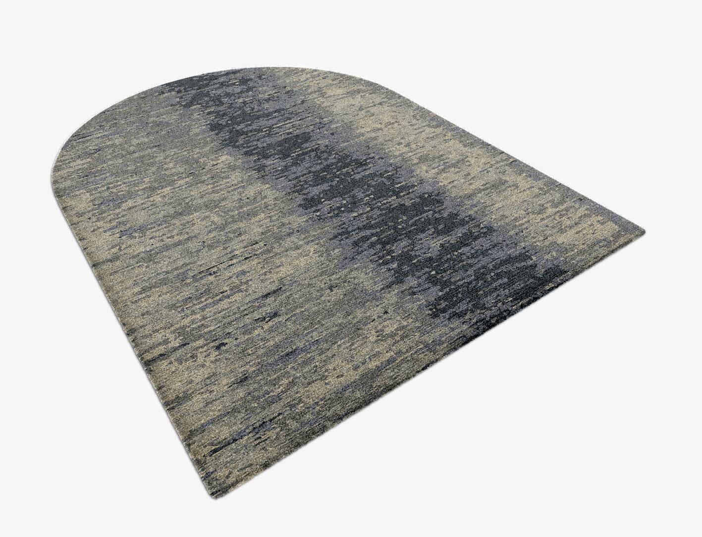 Tape Gradation Arch Hand Knotted Tibetan Wool Custom Rug by Rug Artisan