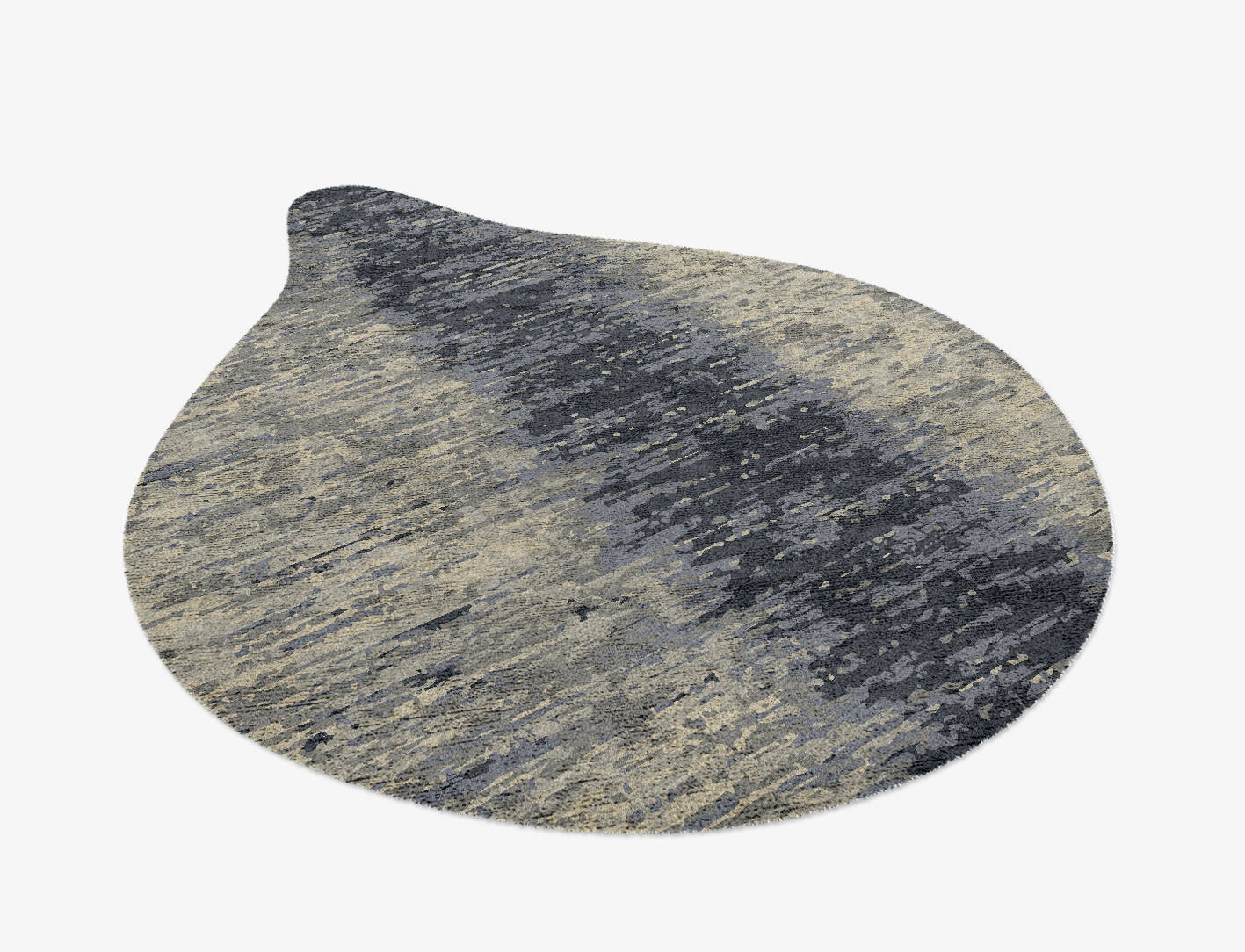 Tape Gradation Drop Hand Knotted Bamboo Silk Custom Rug by Rug Artisan