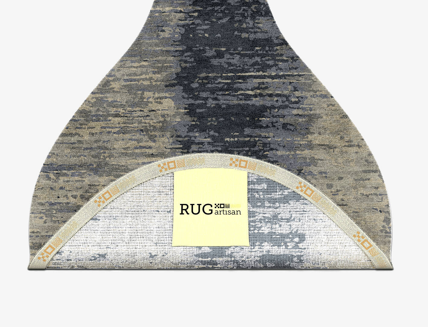 Tape Gradation Drop Hand Knotted Bamboo Silk Custom Rug by Rug Artisan