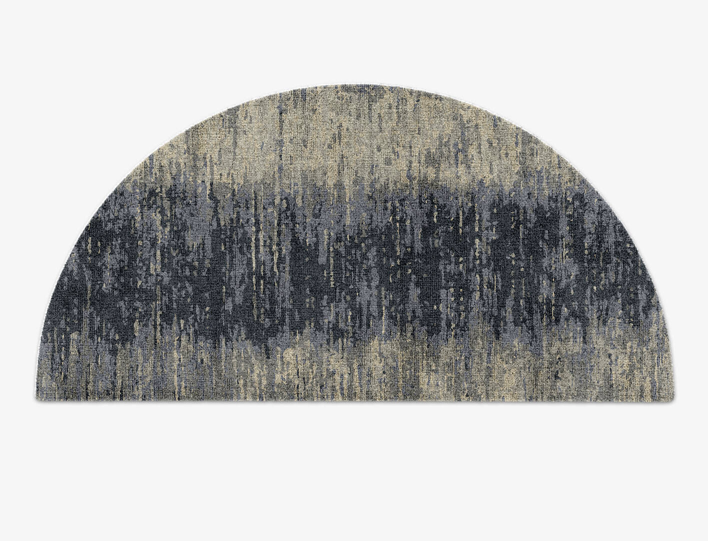 Tape Gradation Halfmoon Hand Knotted Bamboo Silk Custom Rug by Rug Artisan