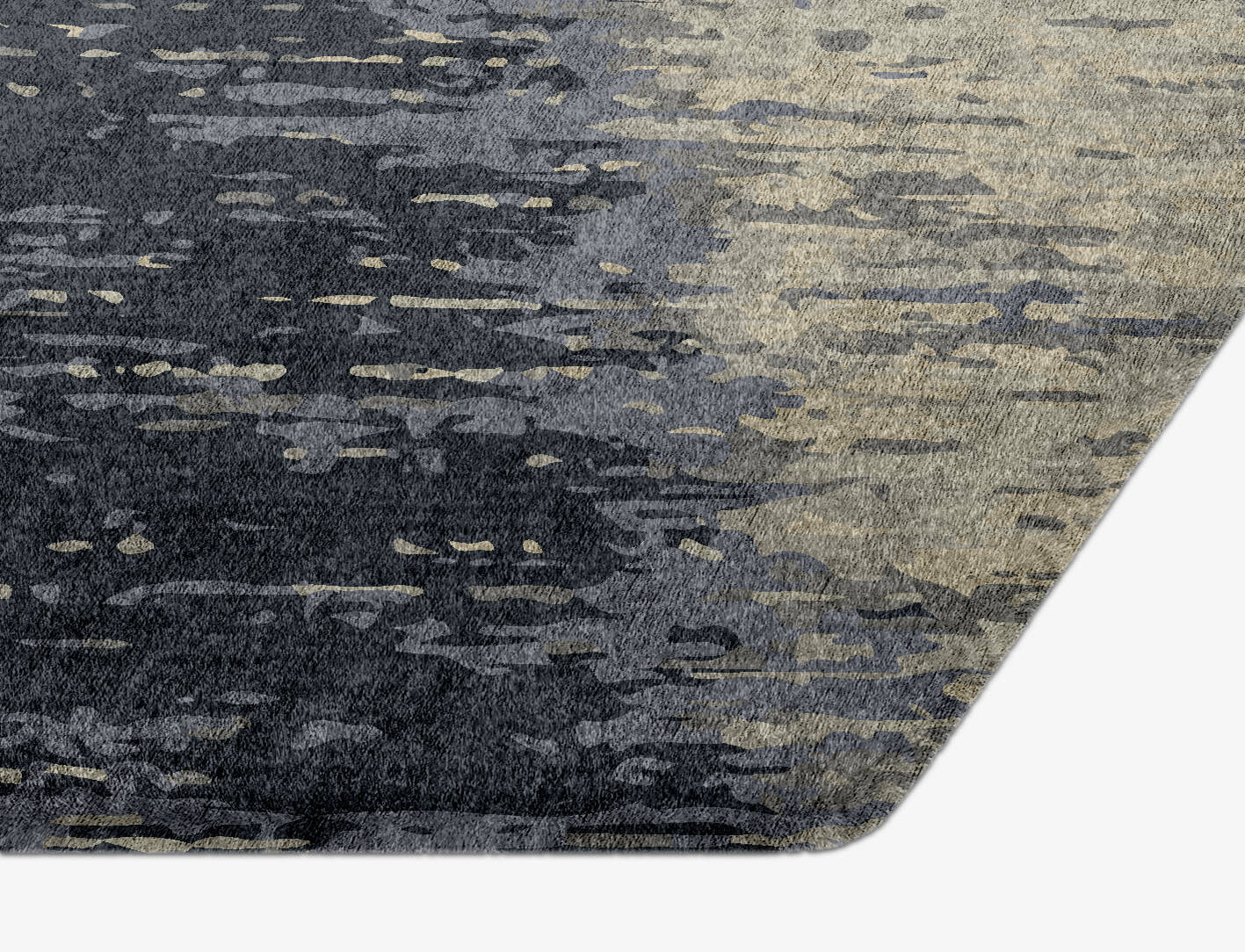 Tape Gradation Hexagon Hand Knotted Bamboo Silk Custom Rug by Rug Artisan