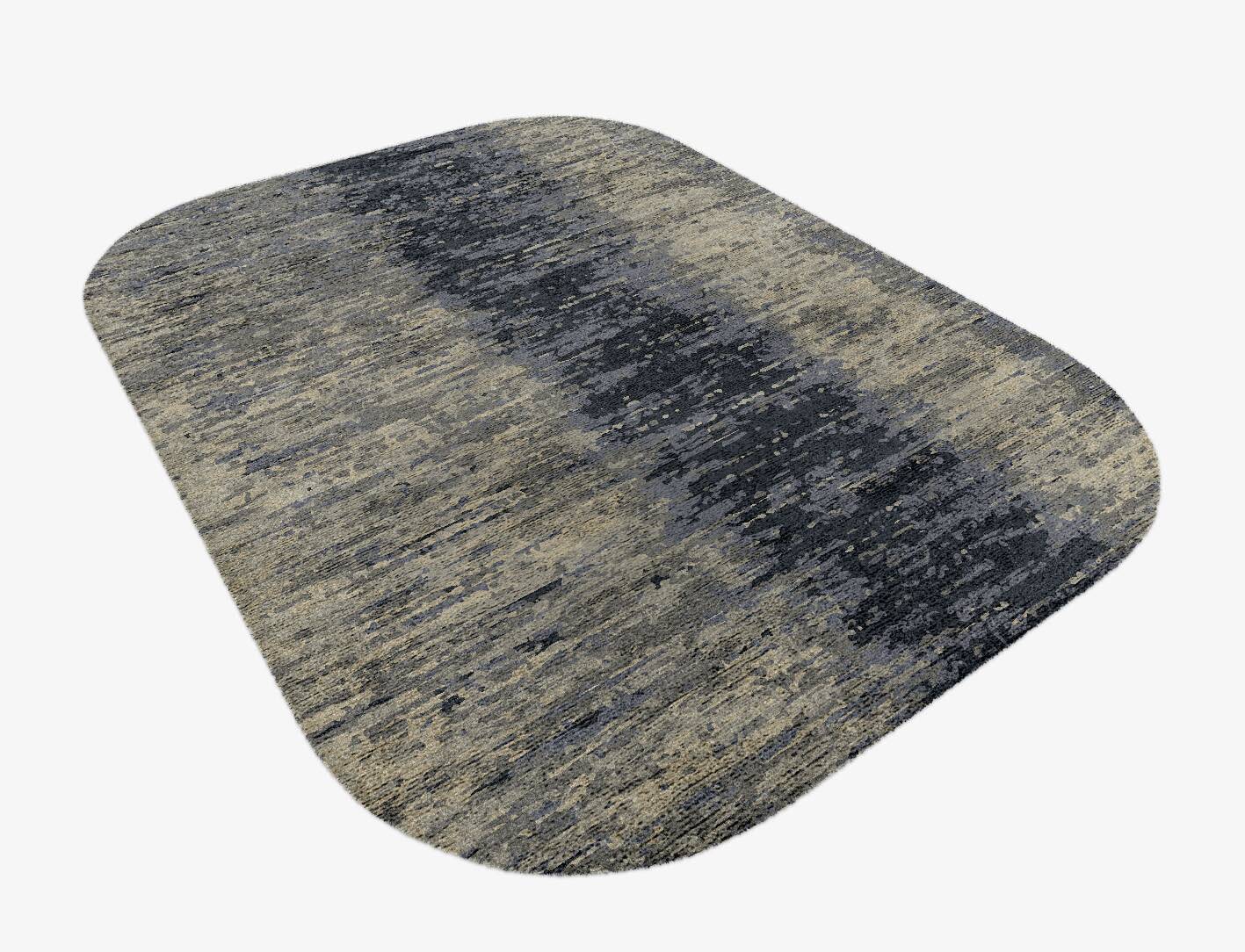 Tape Gradation Oblong Hand Knotted Bamboo Silk Custom Rug by Rug Artisan