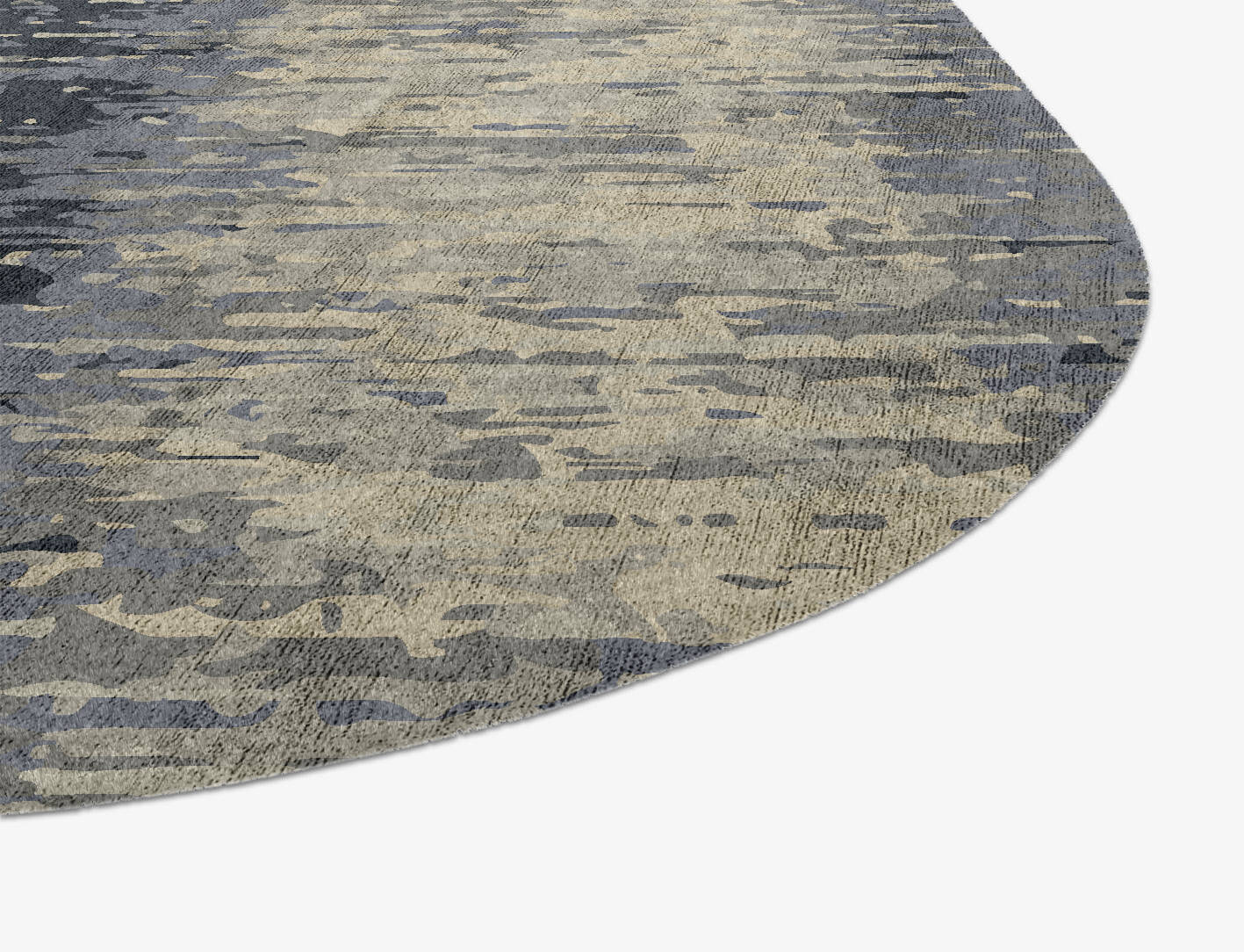 Tape Gradation Oblong Hand Knotted Bamboo Silk Custom Rug by Rug Artisan