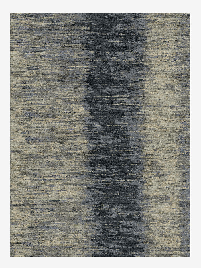Tape Gradation Rectangle Hand Knotted Bamboo Silk Custom Rug by Rug Artisan