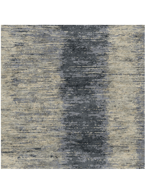 Tape Gradation Square Hand Knotted Bamboo Silk Custom Rug by Rug Artisan