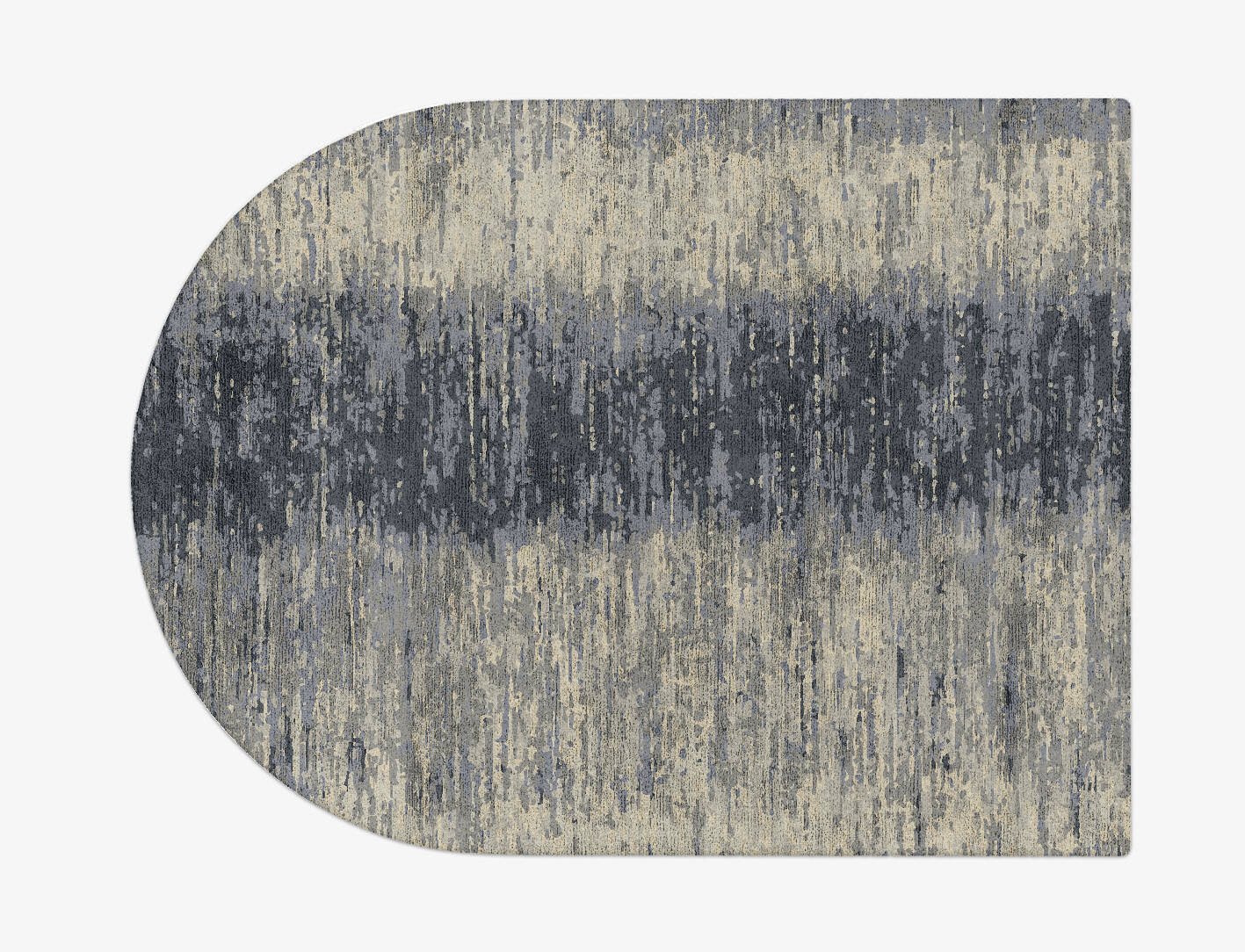 Tape Gradation Arch Hand Tufted Bamboo Silk Custom Rug by Rug Artisan