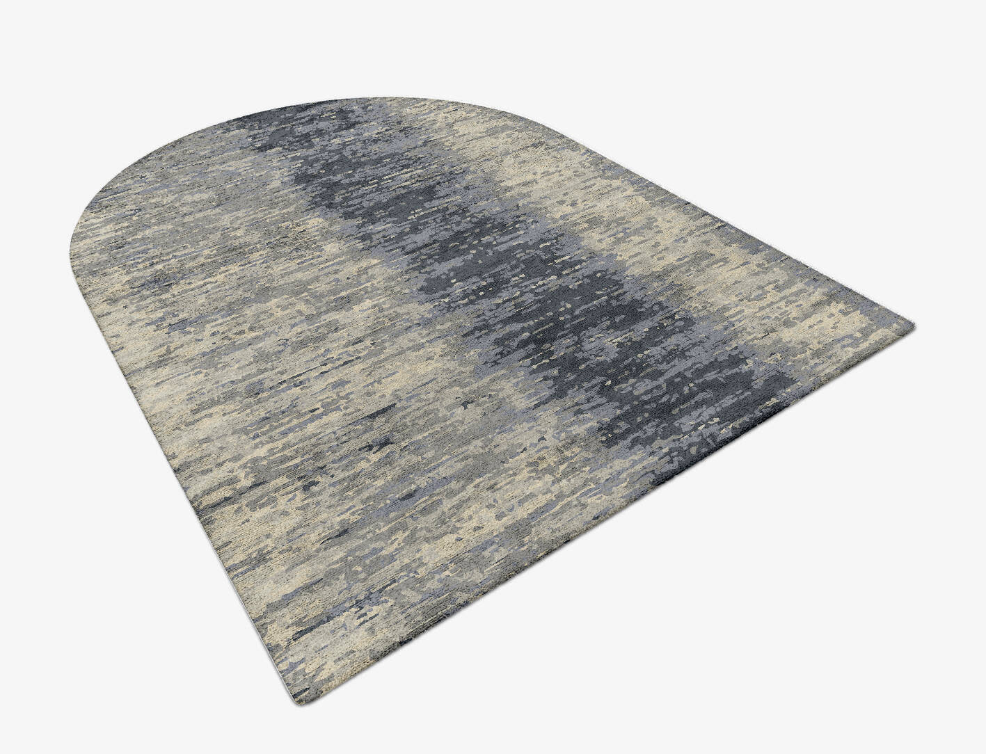 Tape Gradation Arch Hand Tufted Bamboo Silk Custom Rug by Rug Artisan