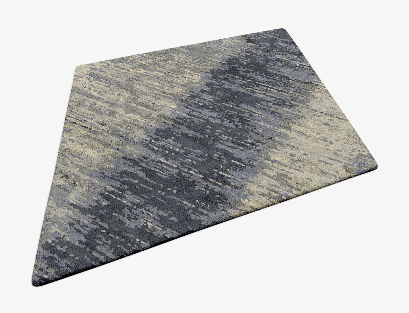 Tape Gradation Diamond Hand Tufted Bamboo Silk Custom Rug by Rug Artisan