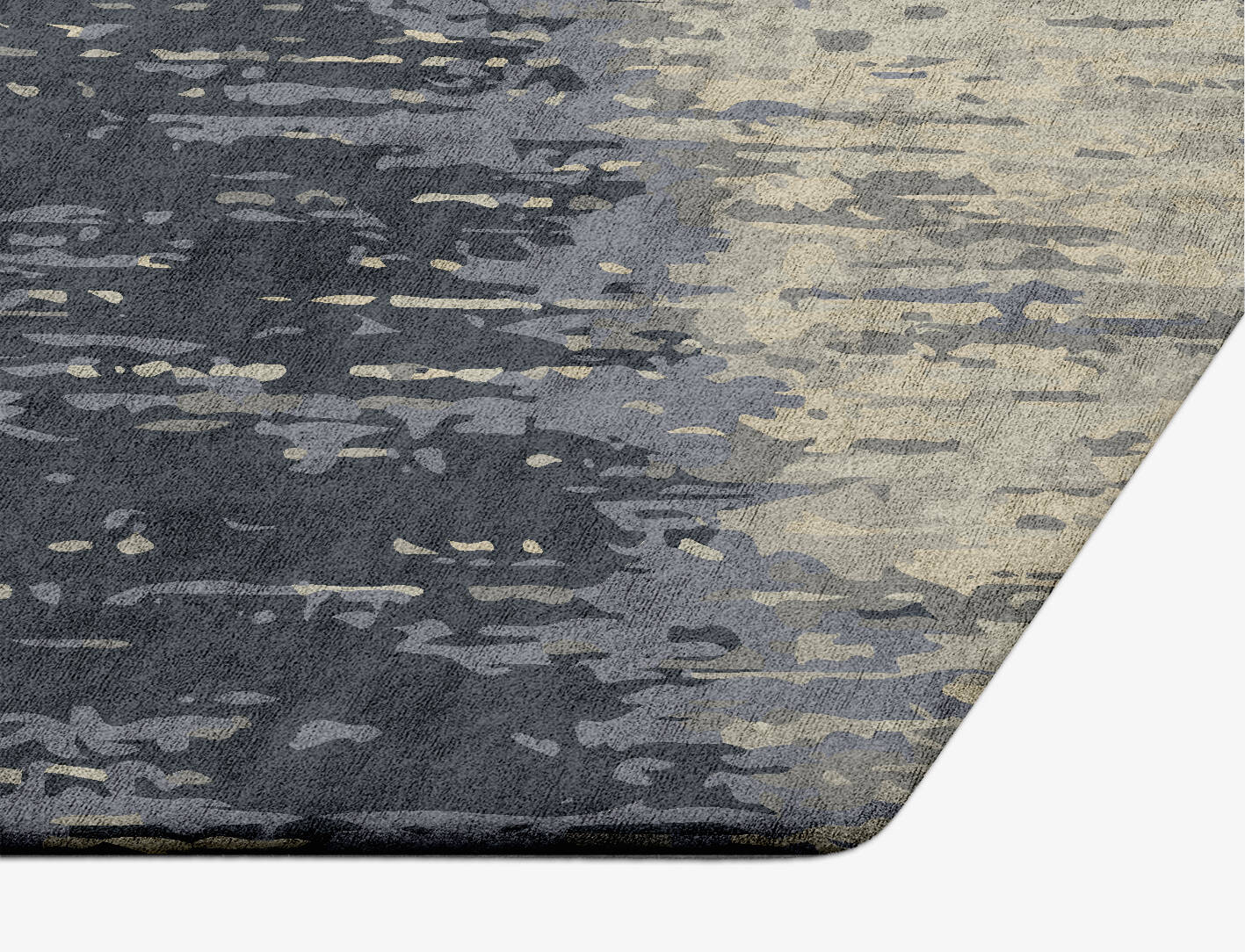 Tape Gradation Hexagon Hand Tufted Bamboo Silk Custom Rug by Rug Artisan