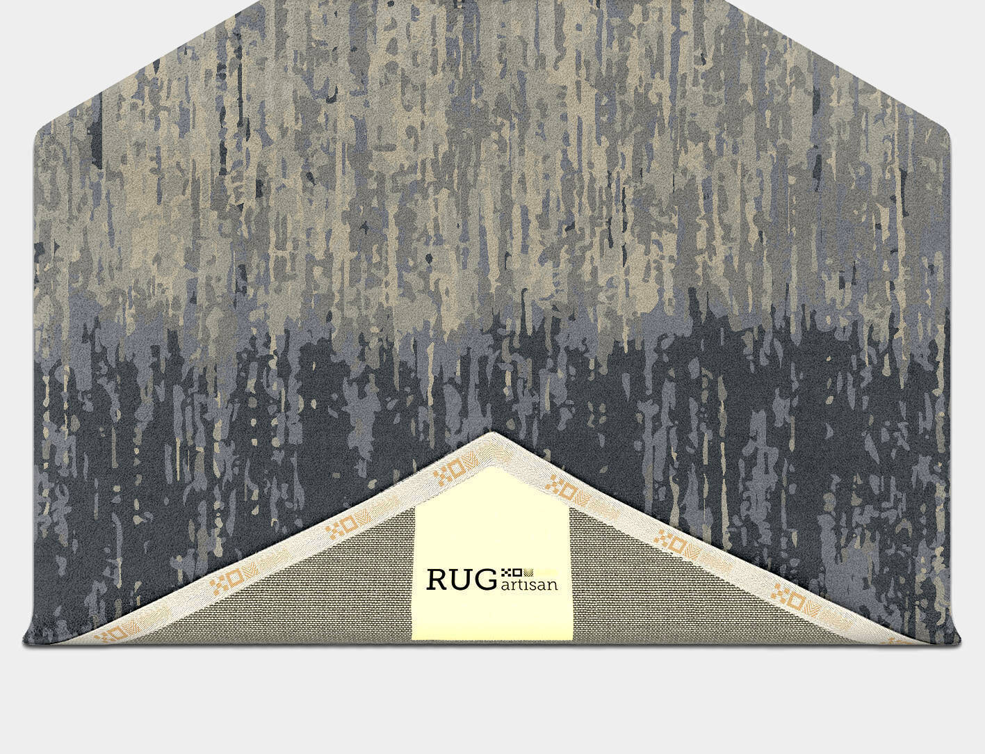 Tape Gradation Hexagon Hand Tufted Pure Wool Custom Rug by Rug Artisan