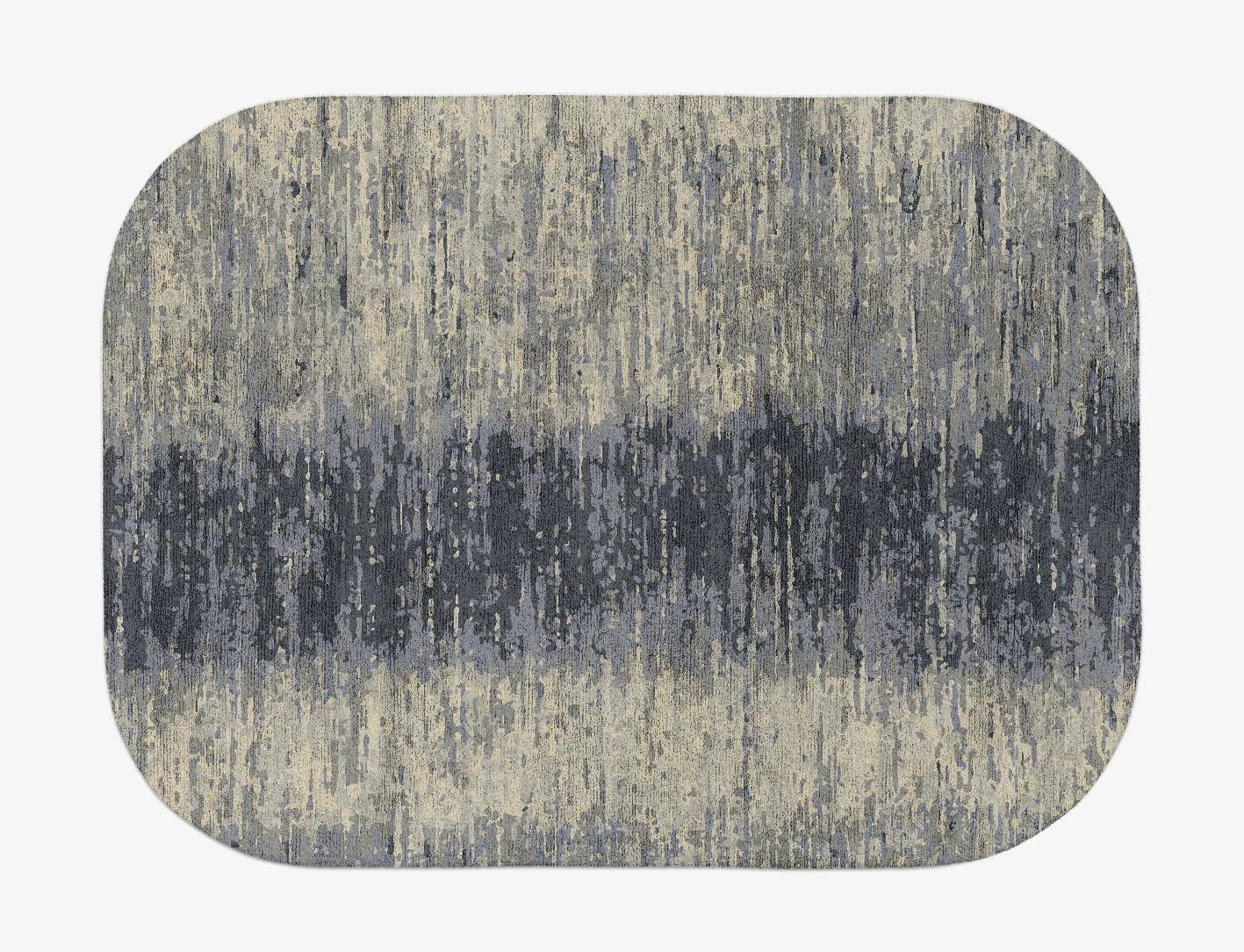 Tape Gradation Oblong Hand Tufted Bamboo Silk Custom Rug by Rug Artisan