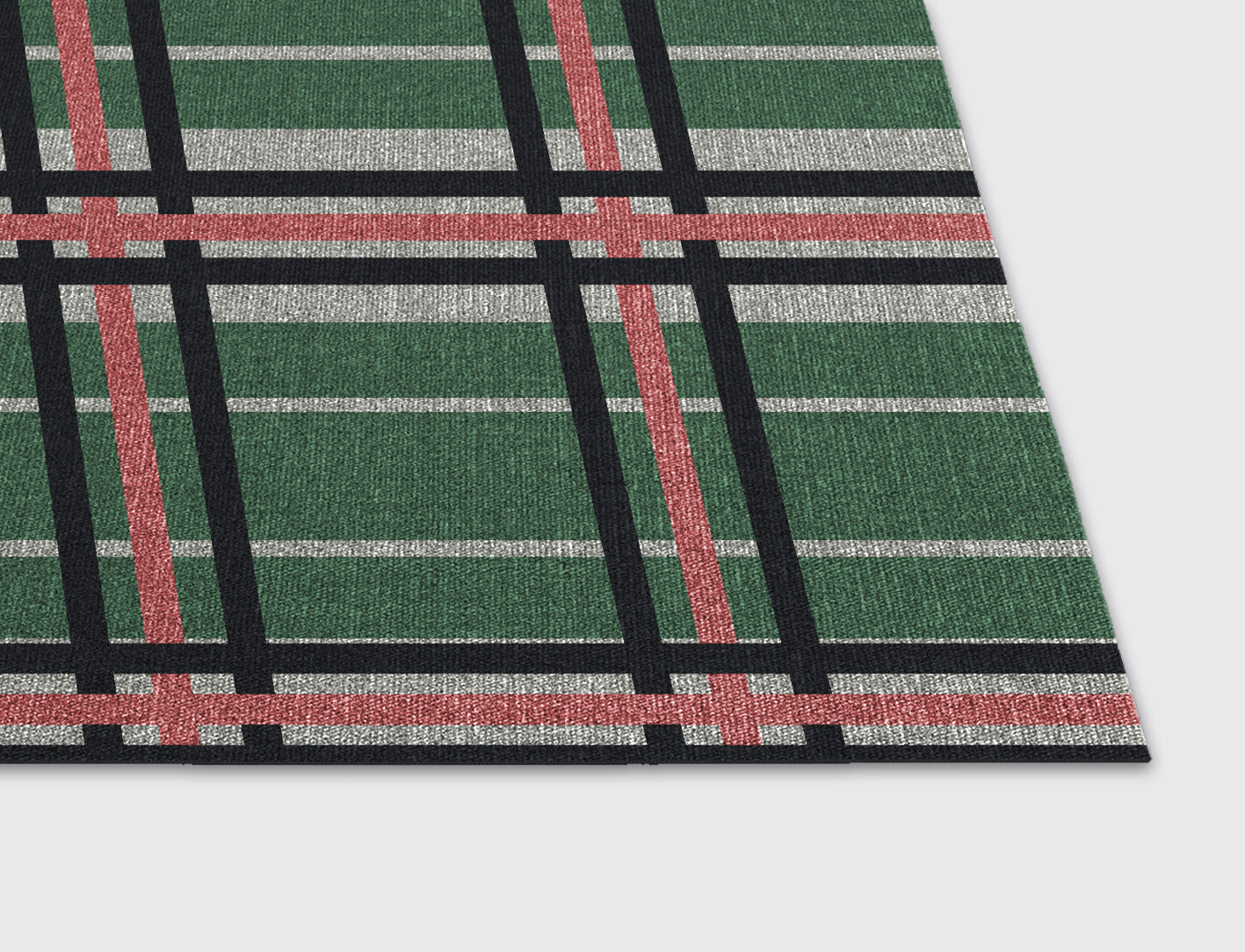 Tartan Geometric Rectangle Flatweave New Zealand Wool Custom Rug by Rug Artisan