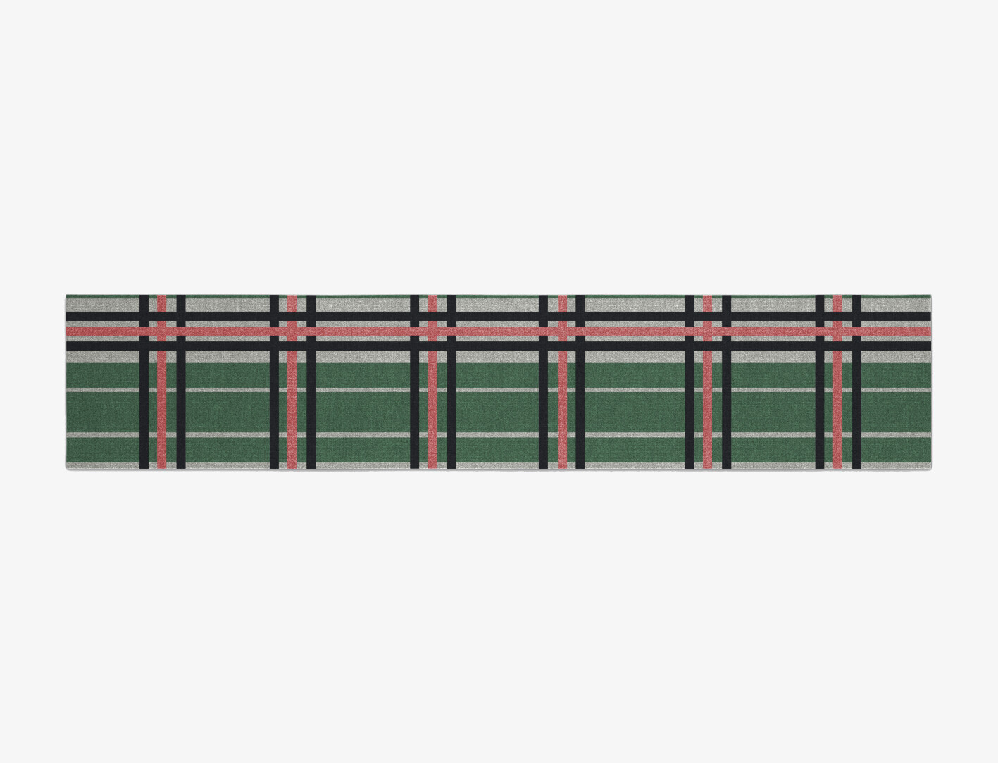 Tartan Geometric Runner Flatweave New Zealand Wool Custom Rug by Rug Artisan