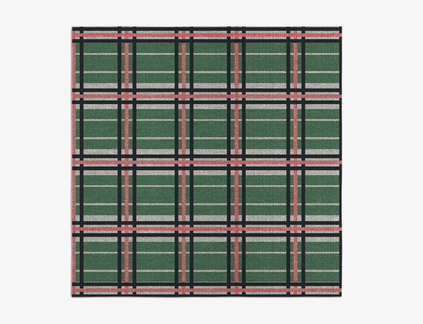 Tartan Geometric Square Flatweave New Zealand Wool Custom Rug by Rug Artisan