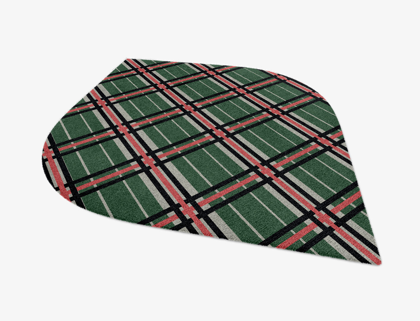 Tartan Geometric Ogee Hand Knotted Tibetan Wool Custom Rug by Rug Artisan