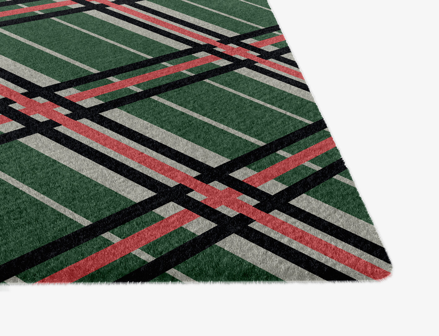 Tartan Geometric Ogee Hand Knotted Tibetan Wool Custom Rug by Rug Artisan