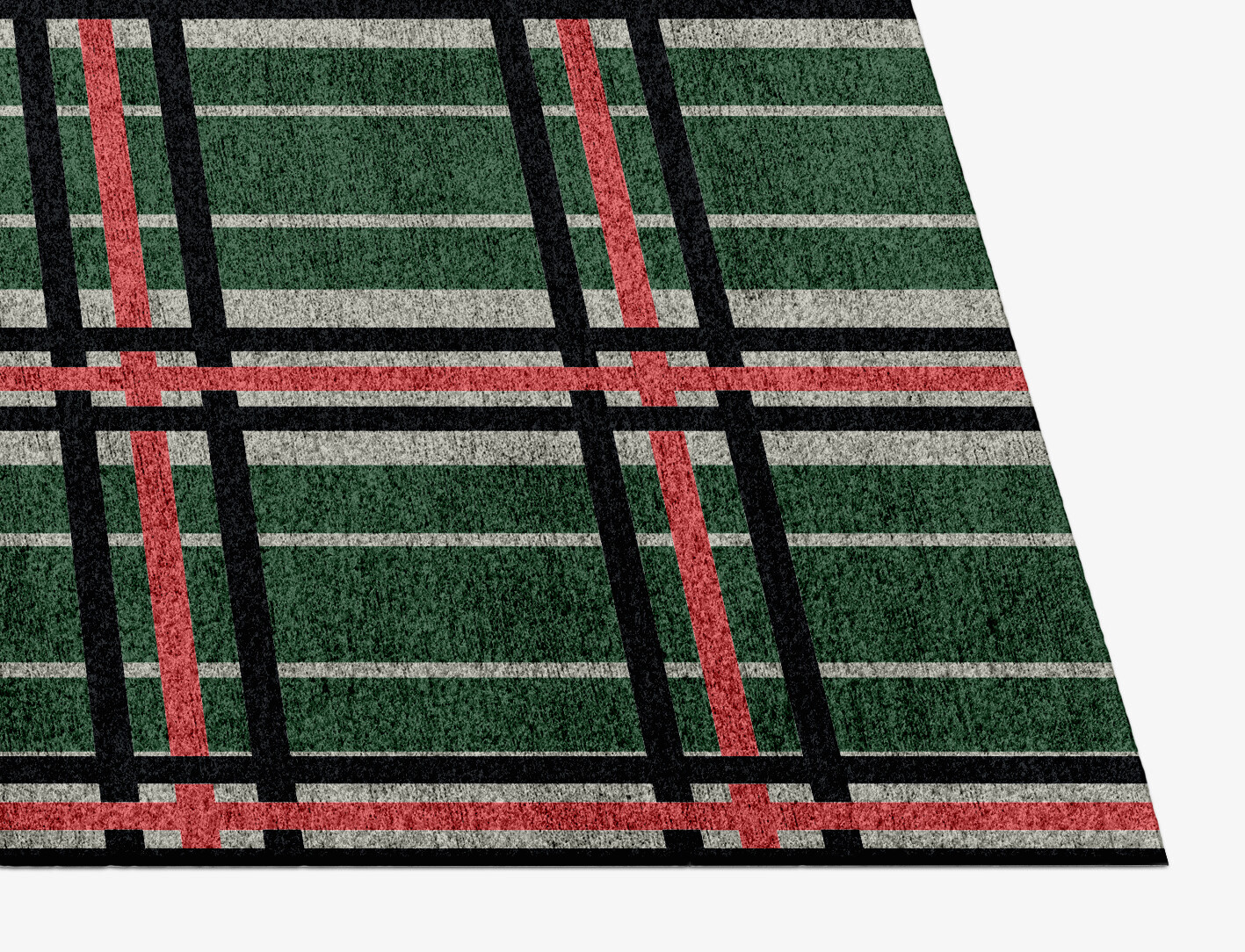 Tartan Geometric Rectangle Hand Knotted Bamboo Silk Custom Rug by Rug Artisan