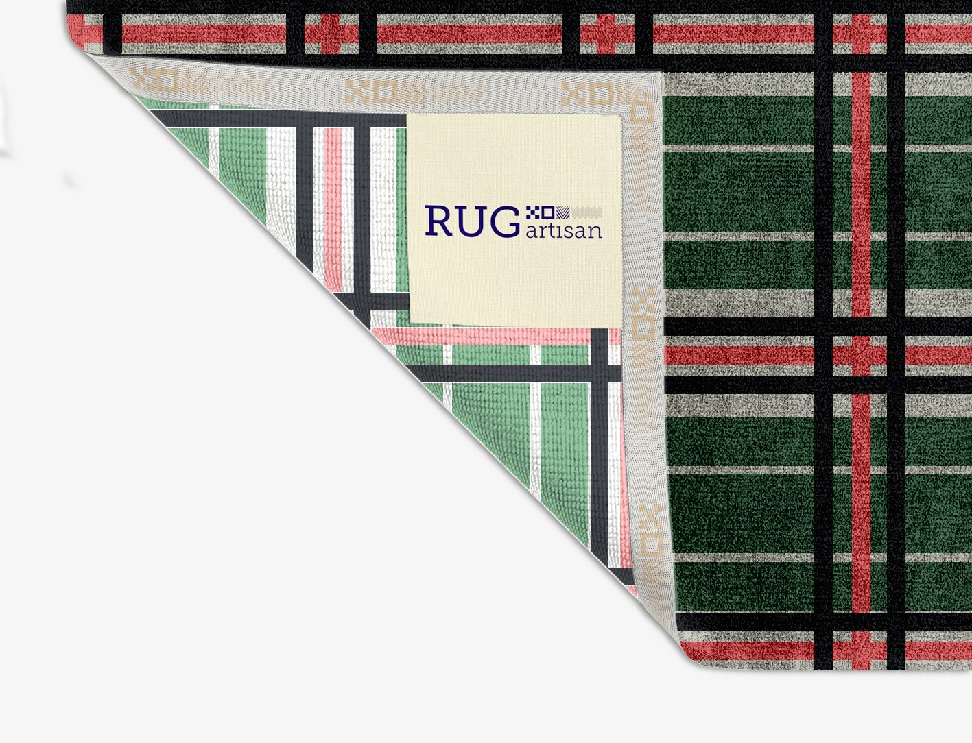 Tartan Geometric Square Hand Knotted Bamboo Silk Custom Rug by Rug Artisan