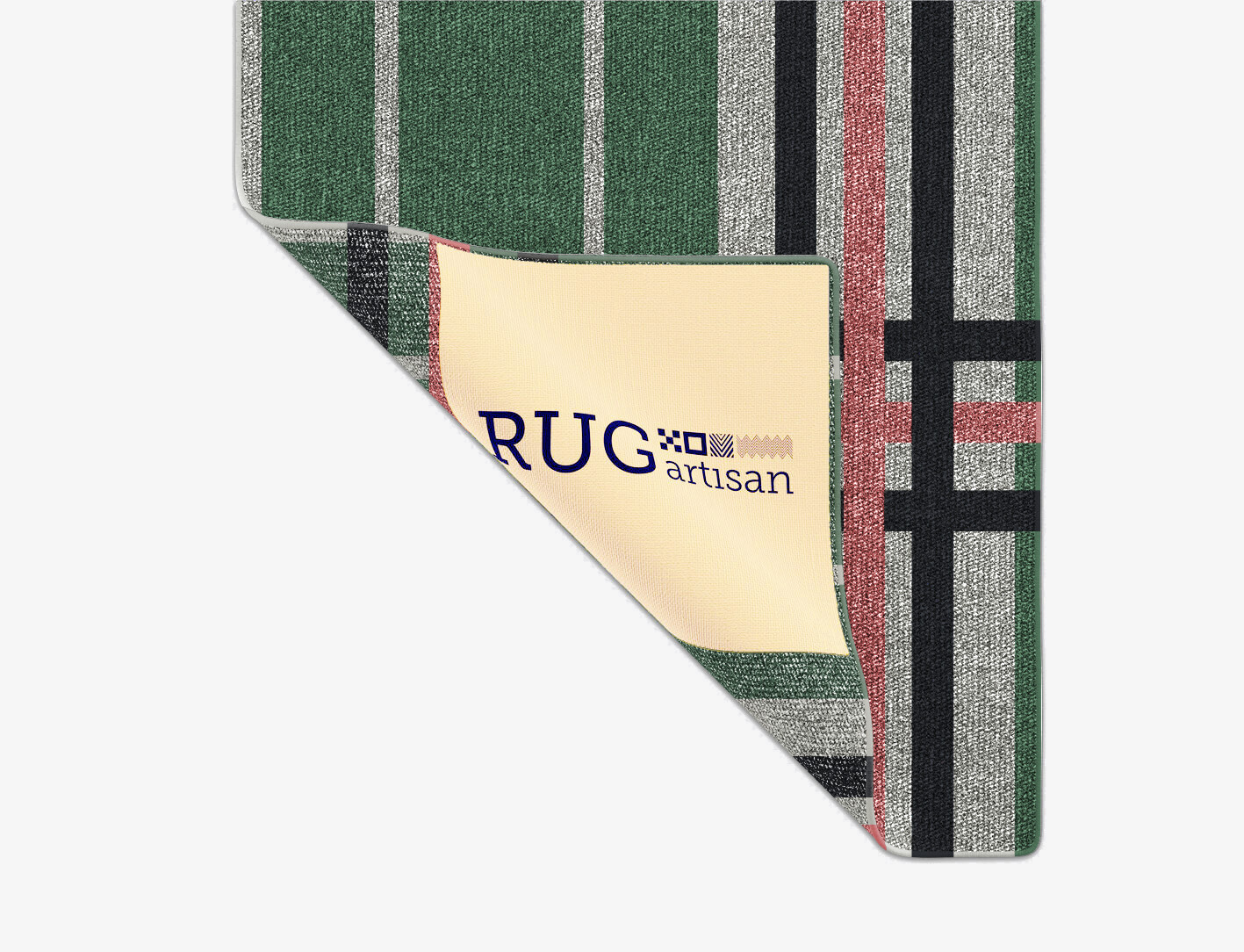 Tartan Geometric Runner Outdoor Recycled Yarn Custom Rug by Rug Artisan