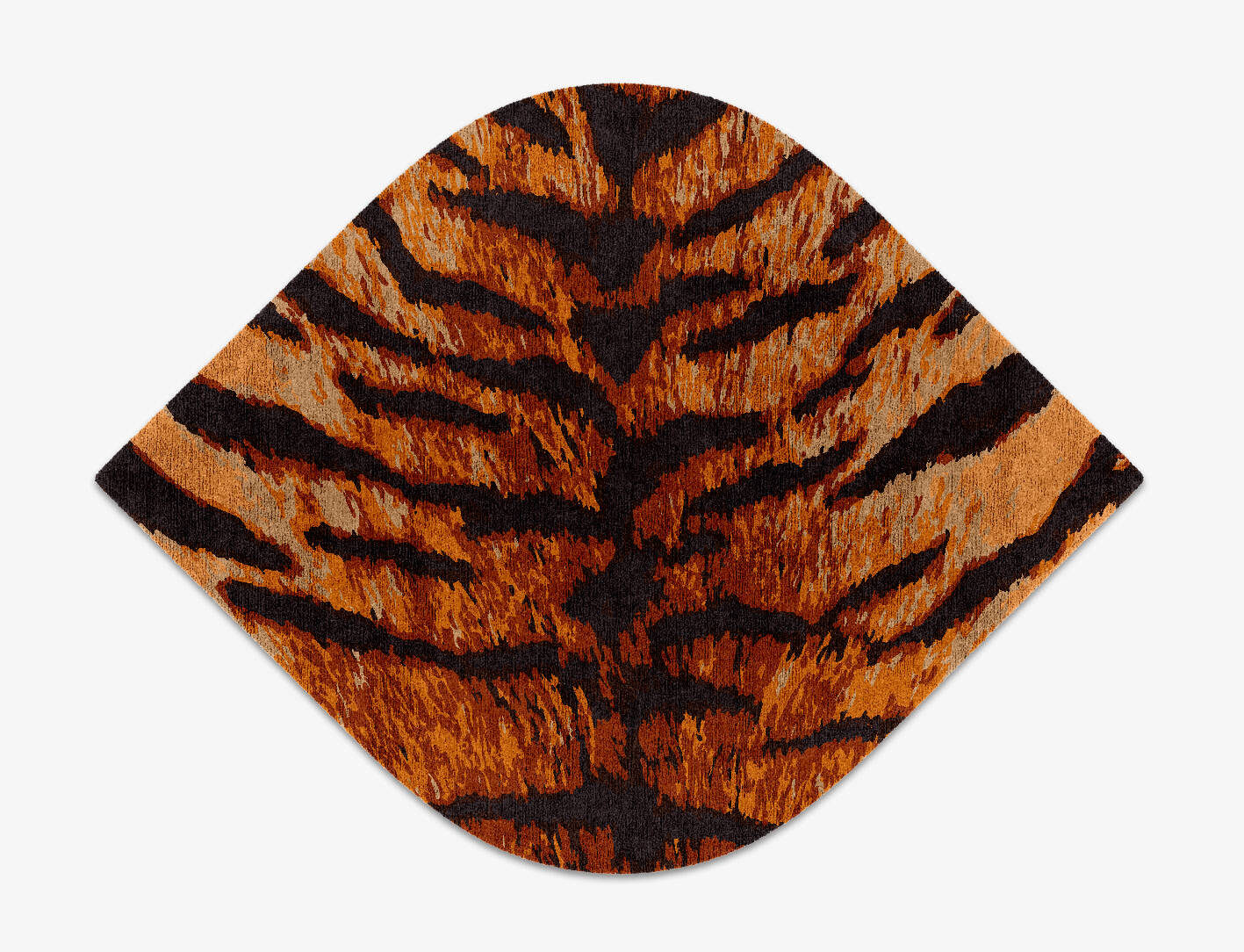 Tawny Hide Animal Prints Ogee Hand Knotted Bamboo Silk Custom Rug by Rug Artisan