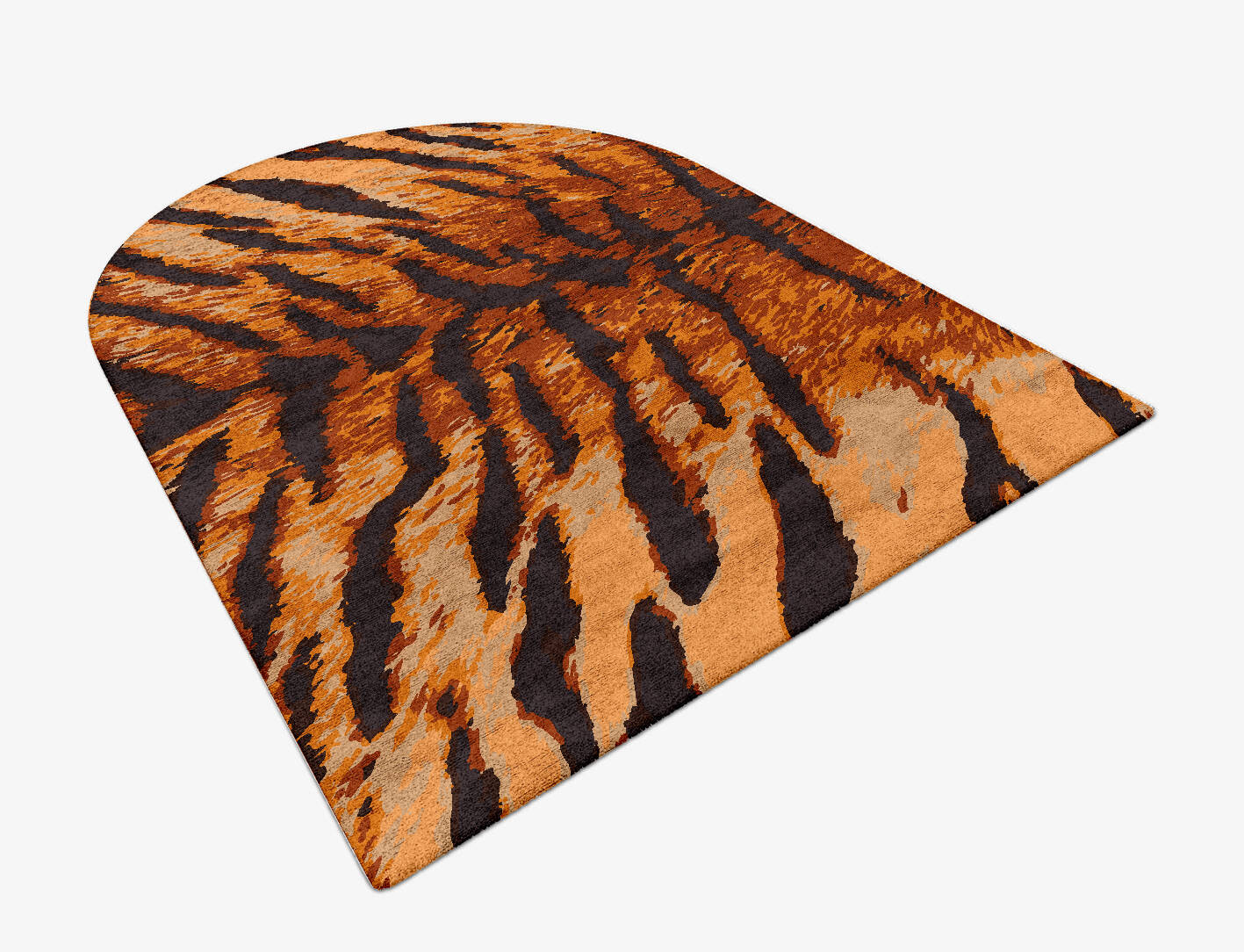 Tawny Hide Animal Prints Arch Hand Tufted Bamboo Silk Custom Rug by Rug Artisan
