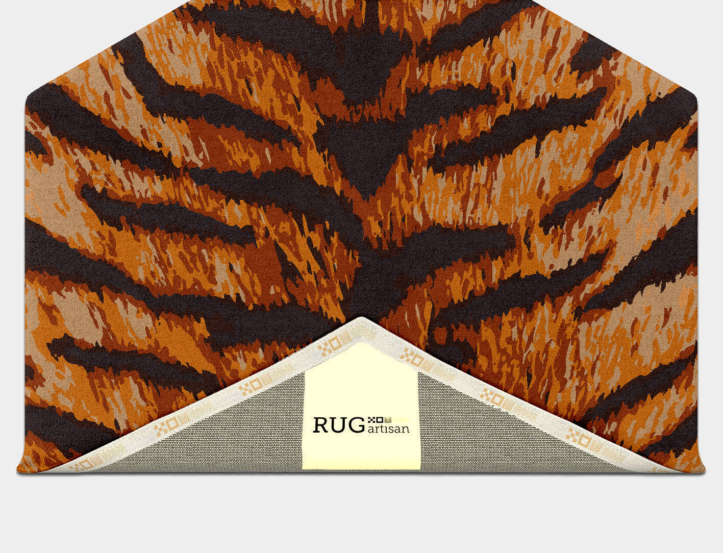 Tawny Hide Animal Prints Hexagon Hand Tufted Pure Wool Custom Rug by Rug Artisan