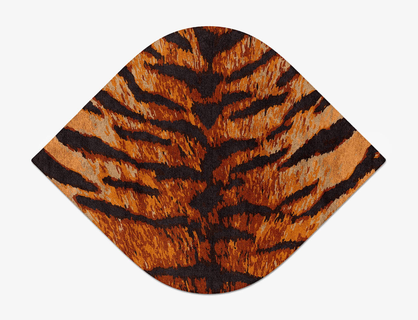 Tawny Hide Animal Prints Ogee Hand Tufted Bamboo Silk Custom Rug by Rug Artisan