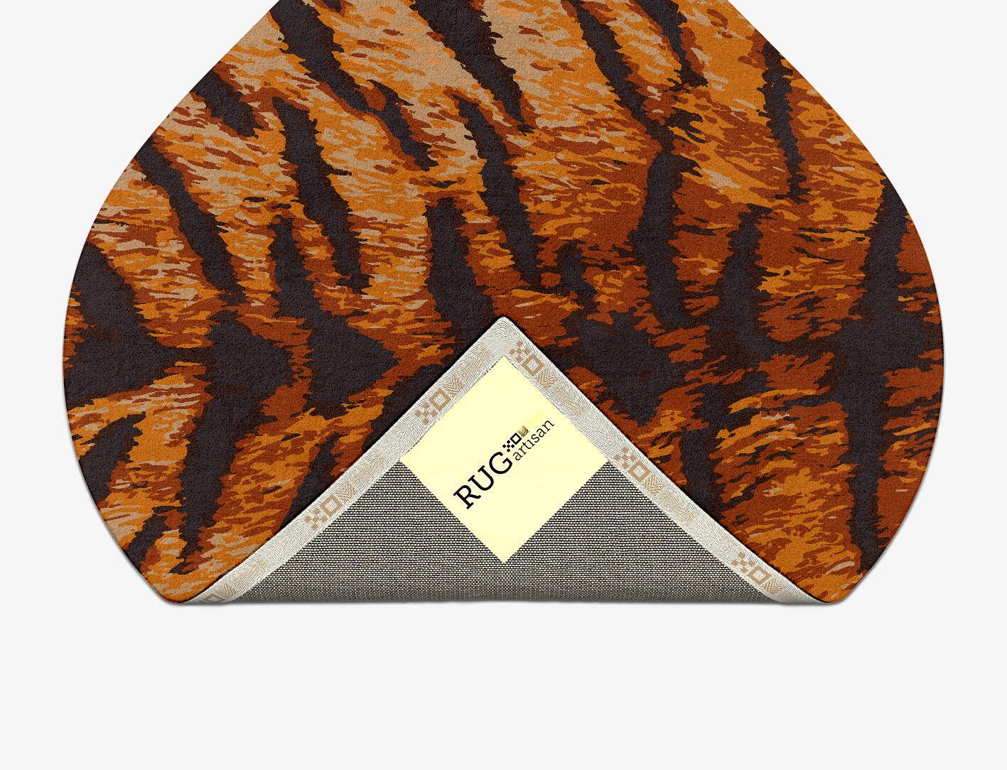 Tawny Hide Animal Prints Ogee Hand Tufted Pure Wool Custom Rug by Rug Artisan
