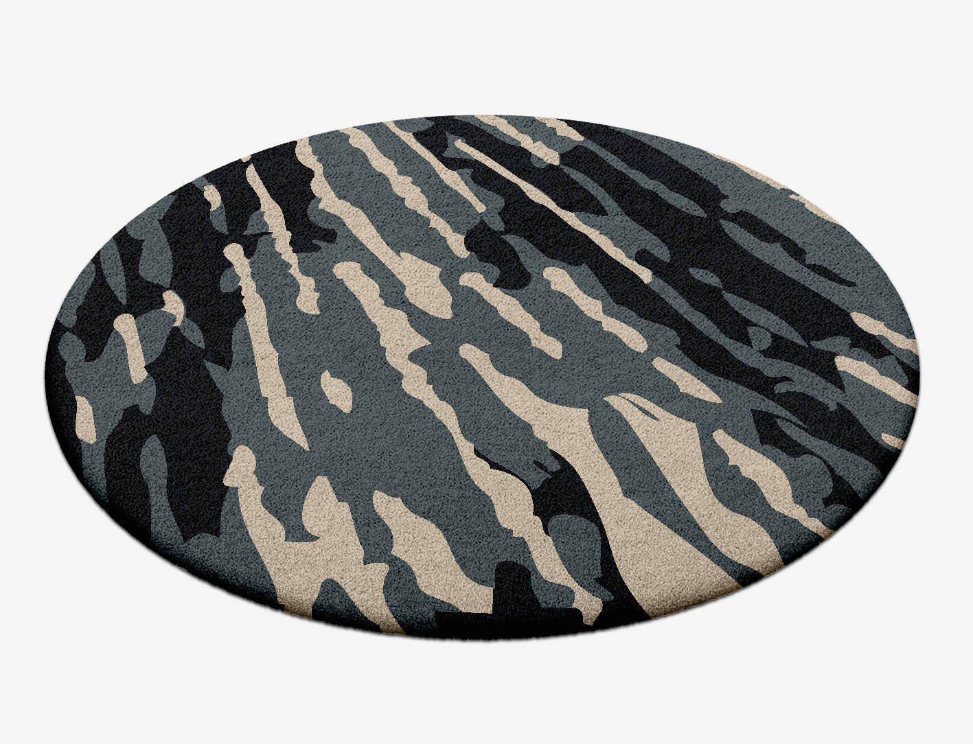 Tempest Abstract Round Hand Tufted Pure Wool Custom Rug by Rug Artisan