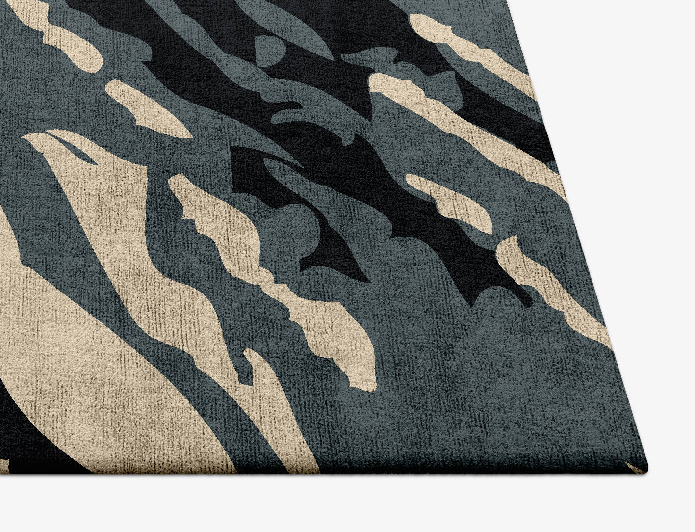 Tempest Abstract Square Hand Tufted Bamboo Silk Custom Rug by Rug Artisan