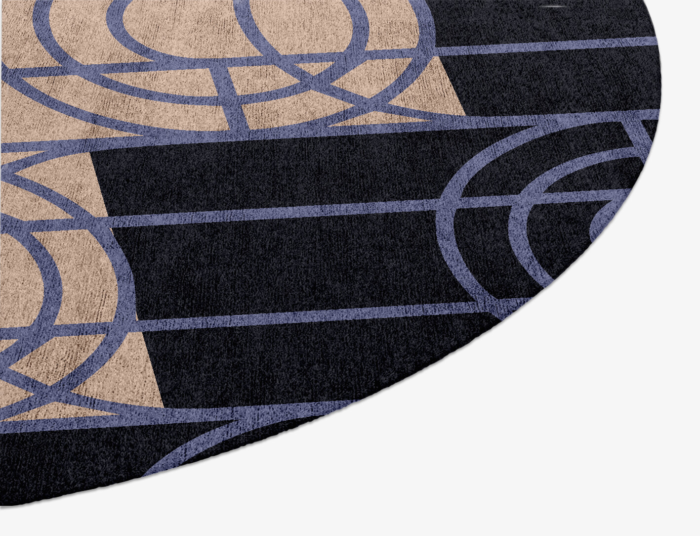 Templates Geometric Oval Hand Knotted Bamboo Silk Custom Rug by Rug Artisan